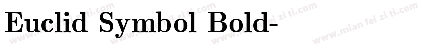 Euclid Symbol Bold字体转换